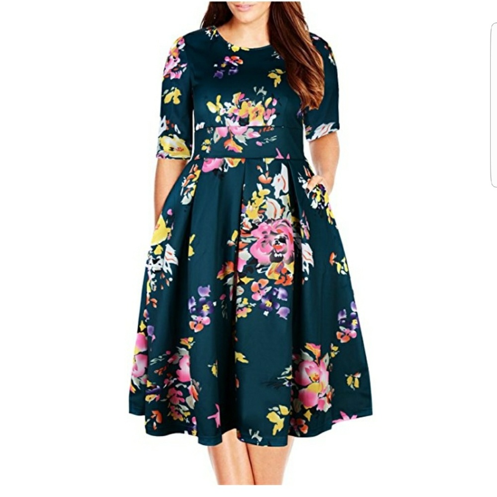 🎉🎉HP🎉🎉 Vintage 50s 1/2 Sleeve Cocktail Dress
